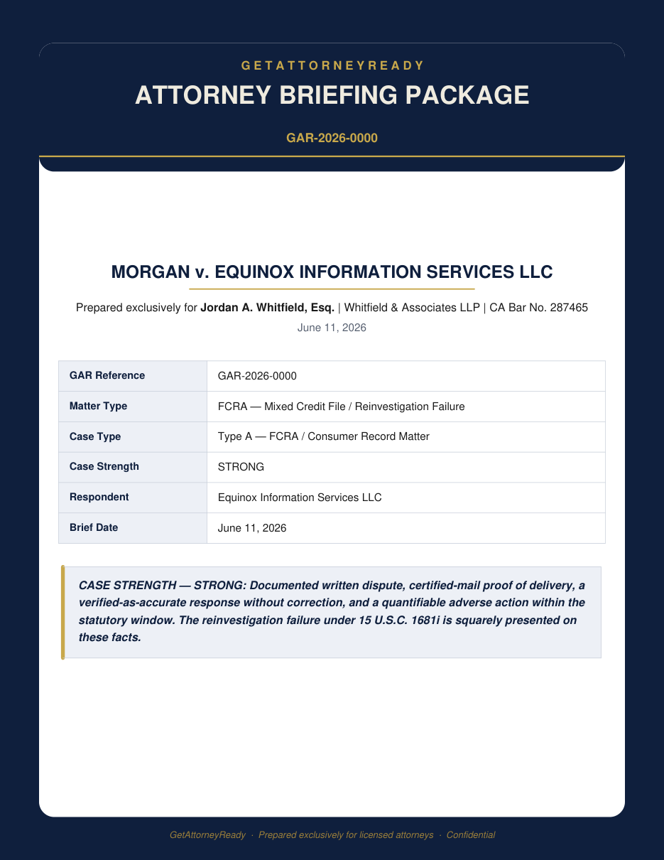 Brief cover page